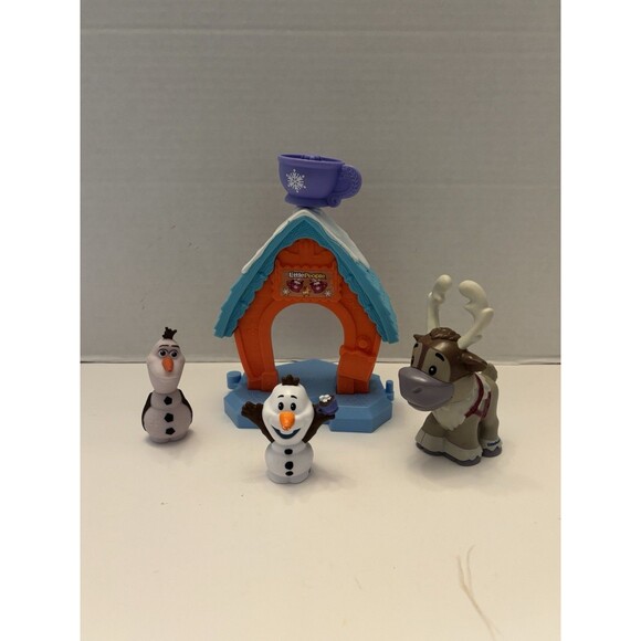 Little People Frozen Lot Set Of 4  Olaf & Sven - Picture 1 of 3
